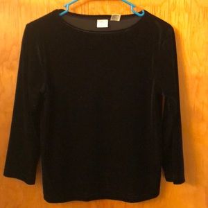 Talbot Kids black velour top.